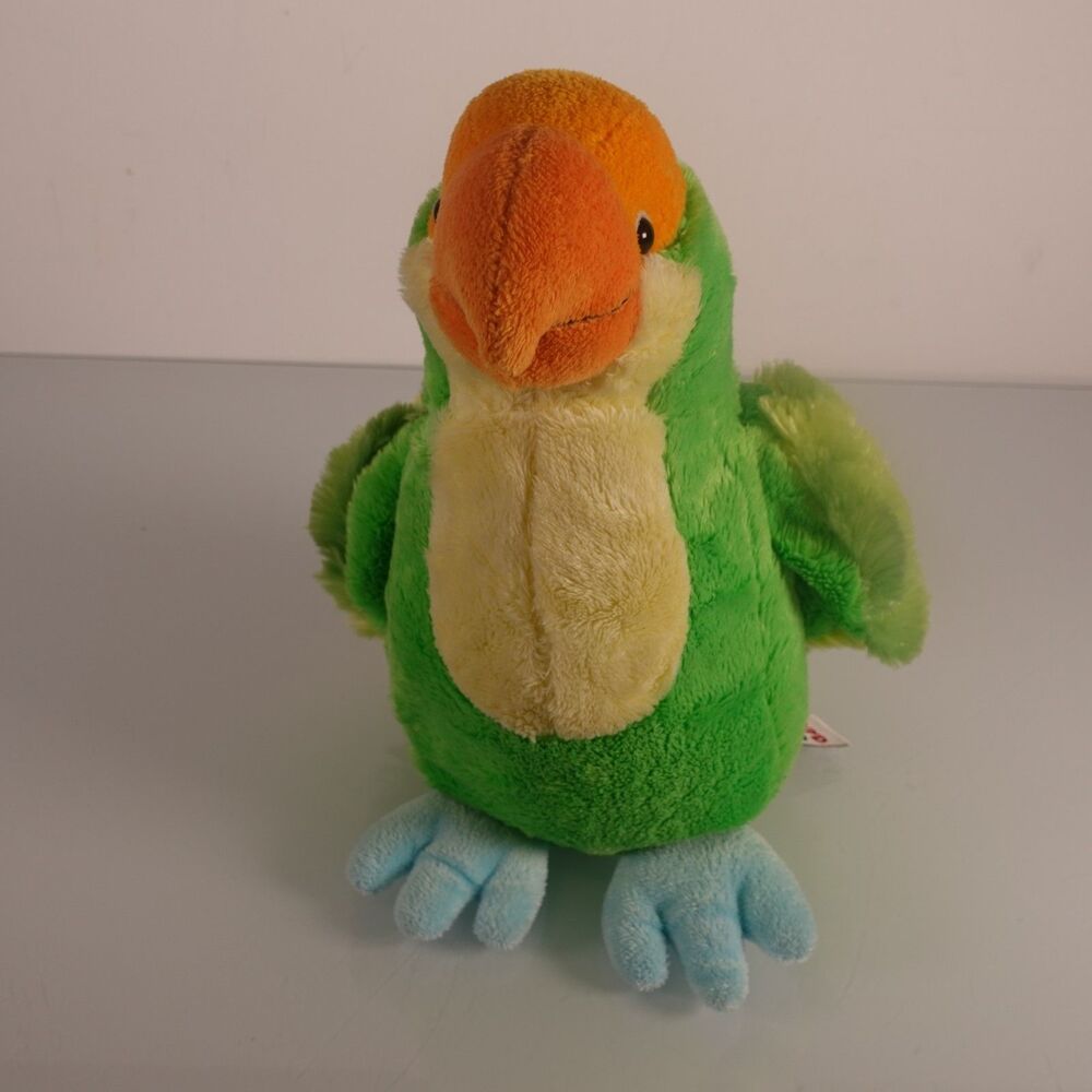 Webkinz Ganz 8" Plush Parrot Parakeet Stuffed Animal HM354 Green Bird No Code